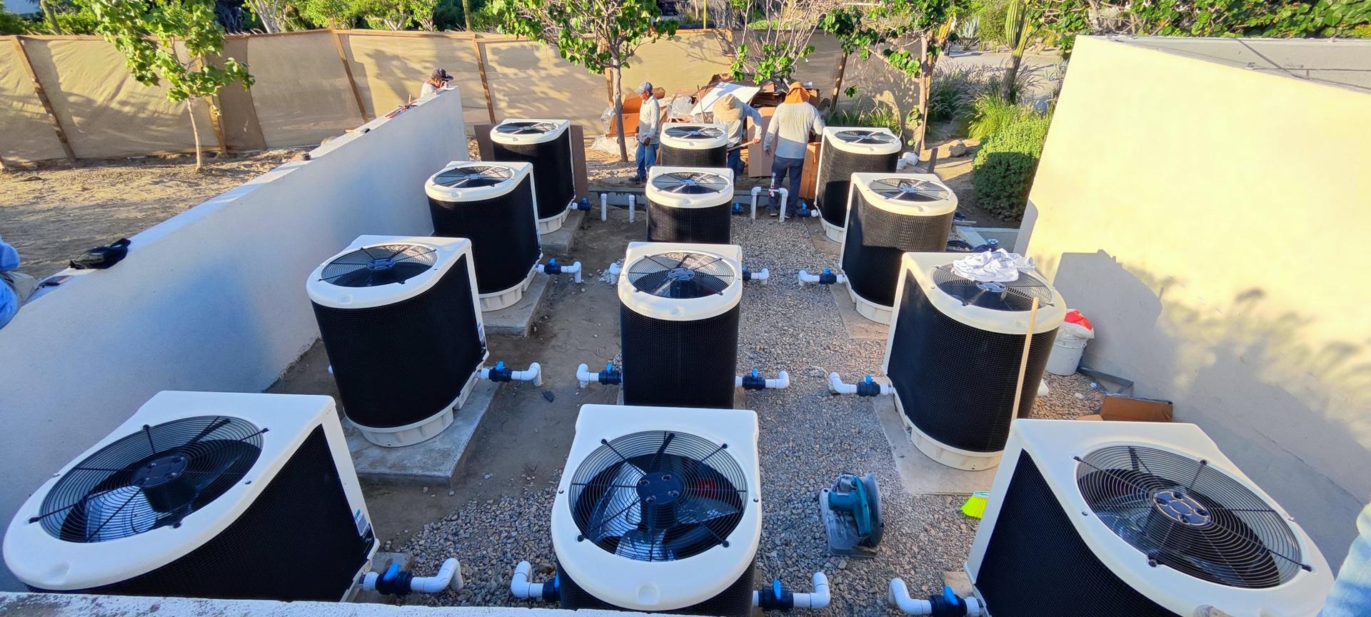Bombas de calor instaladas para el calentamiento de piscinas en Four Seasons Los Cabos